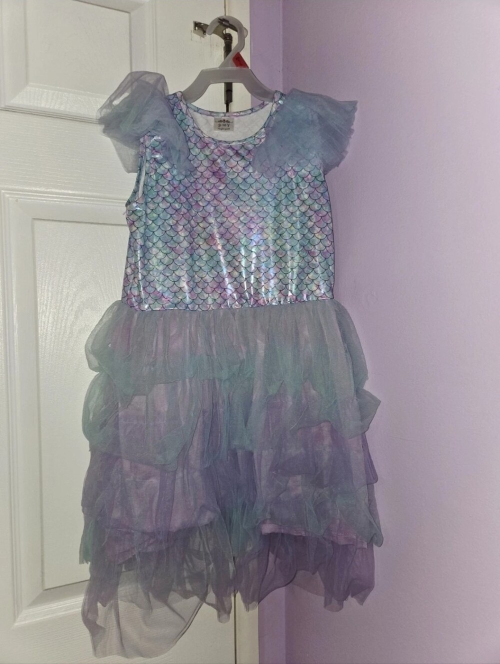 Girls' Pastel Mermaid Tulle Dress - Multicolor, Size 9/10